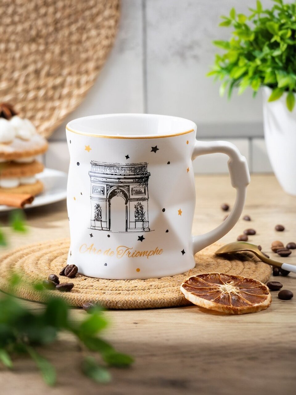 Кружка керамика, 420 мл, Тревел старс, B060790, в ассортименте