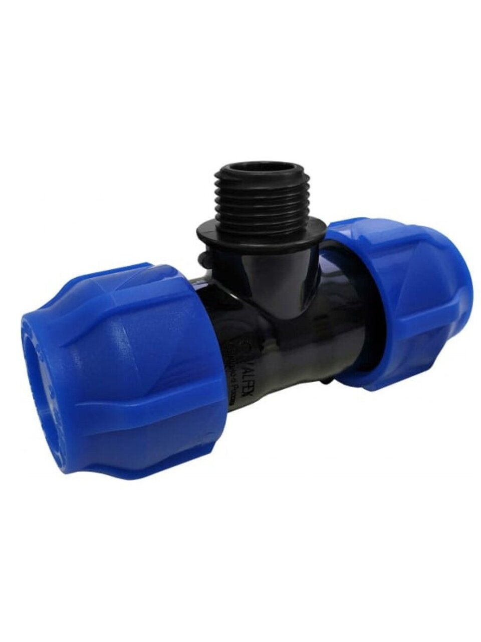 ПНД тройник d50х1 1/4", наружная резьба, переходной, Valfex