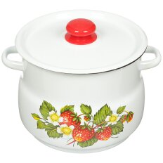 Кастрюля эмалированная сталь, 5.5 л, с крышкой, крышка сталь, Сибирские товары, С1917.3 Кастрюля эмалированная сталь, 5.5 л, с крышкой, крышка сталь, Сибирские товары, С1917.3