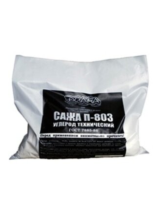 Сажа строительная порошок, Диана, 1 кг