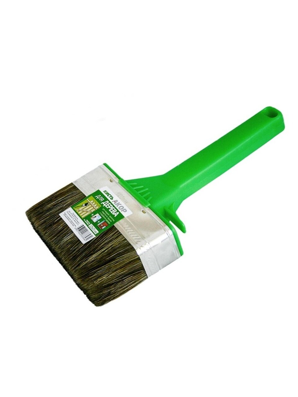 Кисть плоская, Акор, Работы по дереву, 35х120 мм, смешанная щетина, рукоятка пластик, 174 35 120