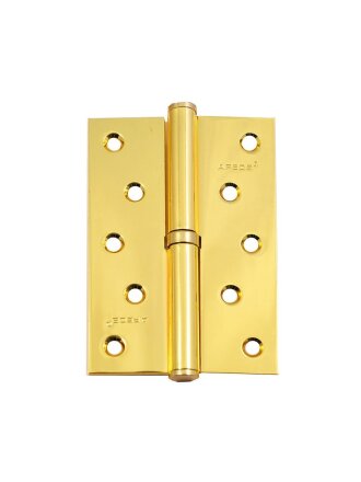 Петля врезная для деревянных дверей, Apecs, 120х80х3 мм, правая, B-Steel-G-R, 13707, с подшипником, золото