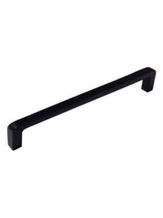 Ручка-скоба мебельная Trodos, DMZ-21203, 192мм, ЦАМ, черный матовая, 303403