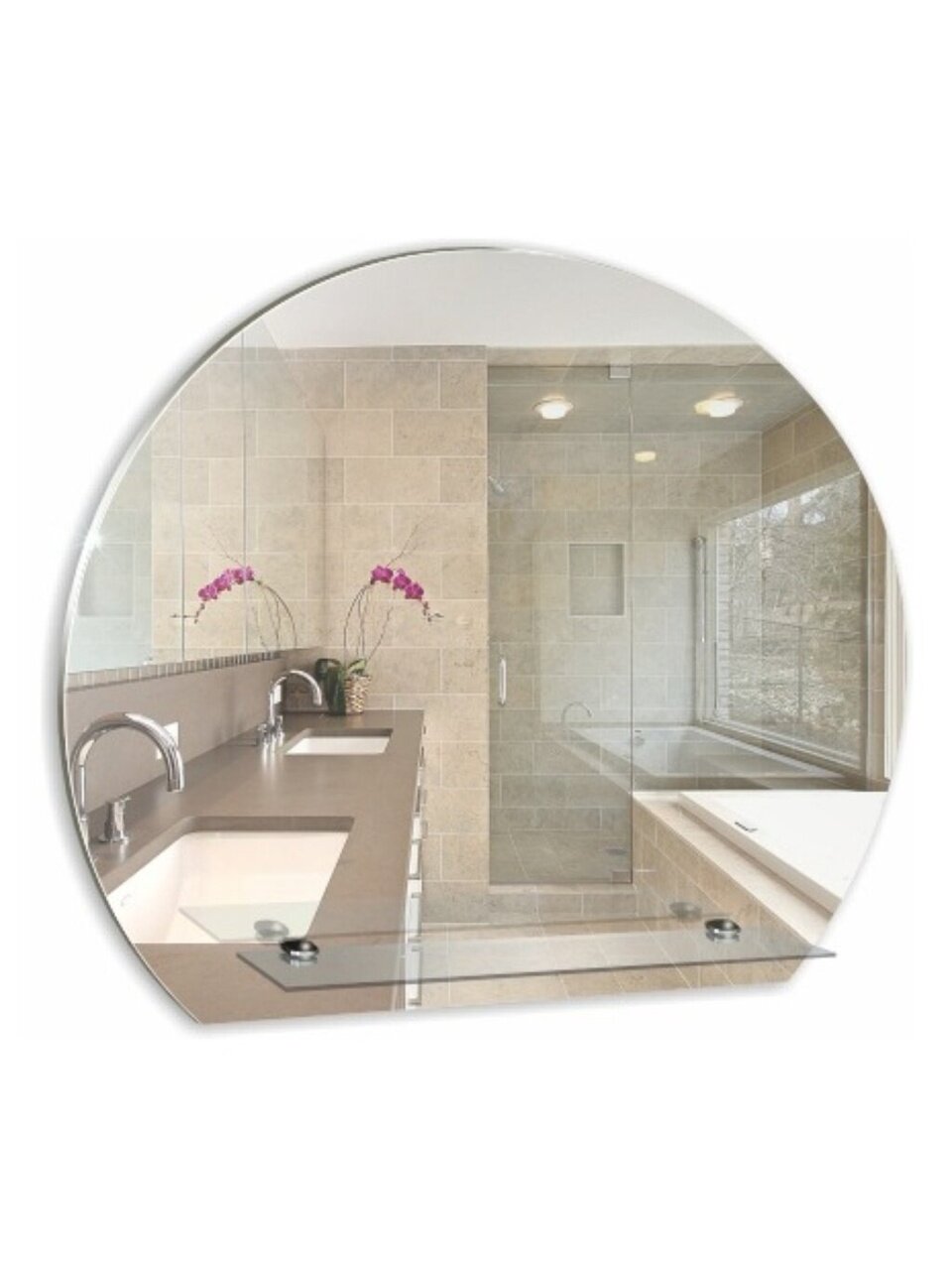 Зеркало круглое, с полочкой, 00000035