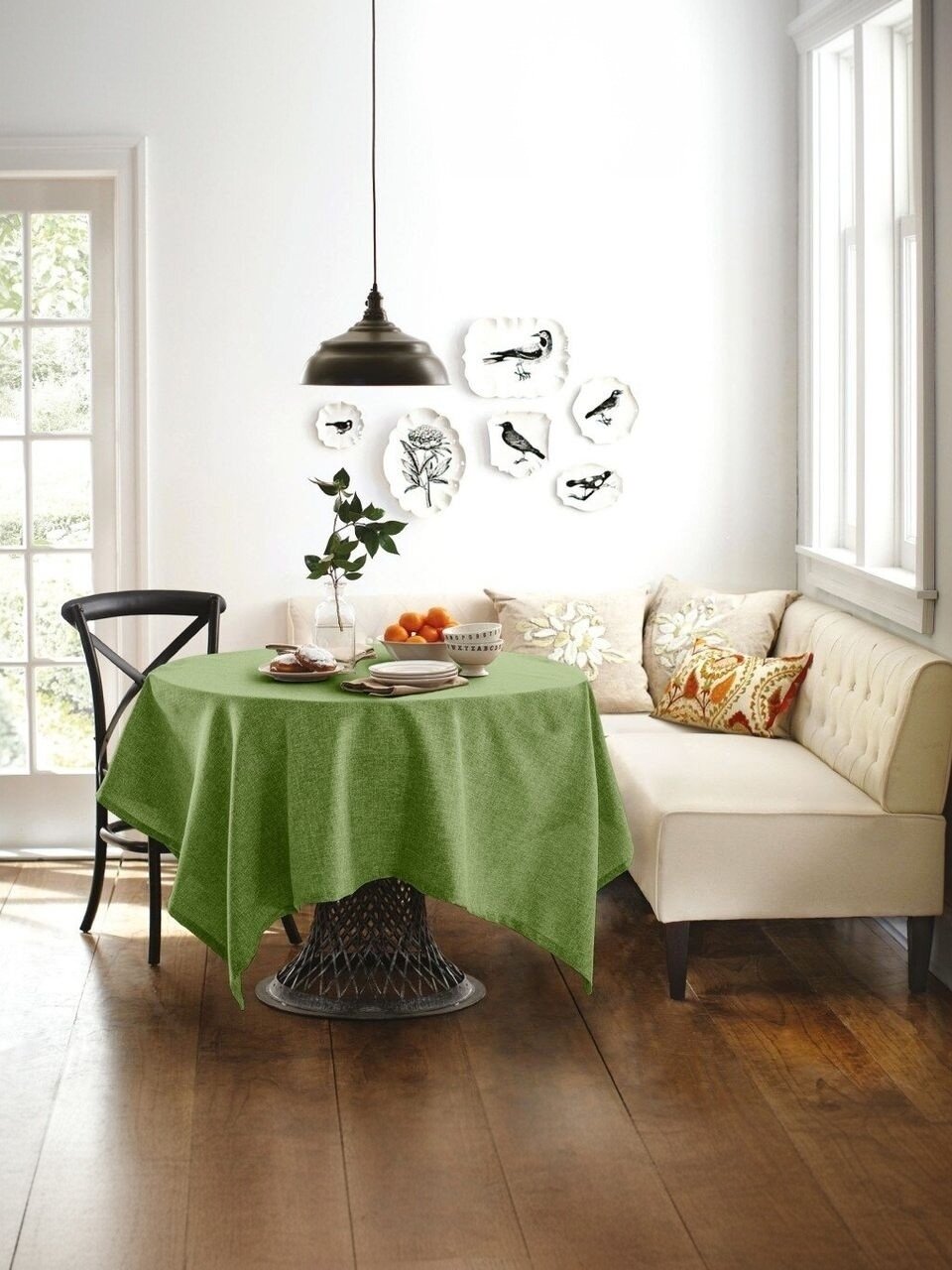Скатерть 165х200 см, 100% полиэстер, рогожка, 280 г/м2, Волшебная ночь, Киви