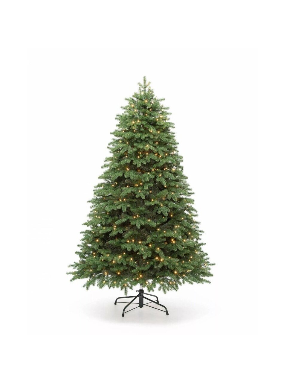 Елка новогодняя напольная, 180 см, Парижанка, ель, хвоя литая + ПВХ пленка, 367 LED лампочек, теплый свет, ЕлкиТорг