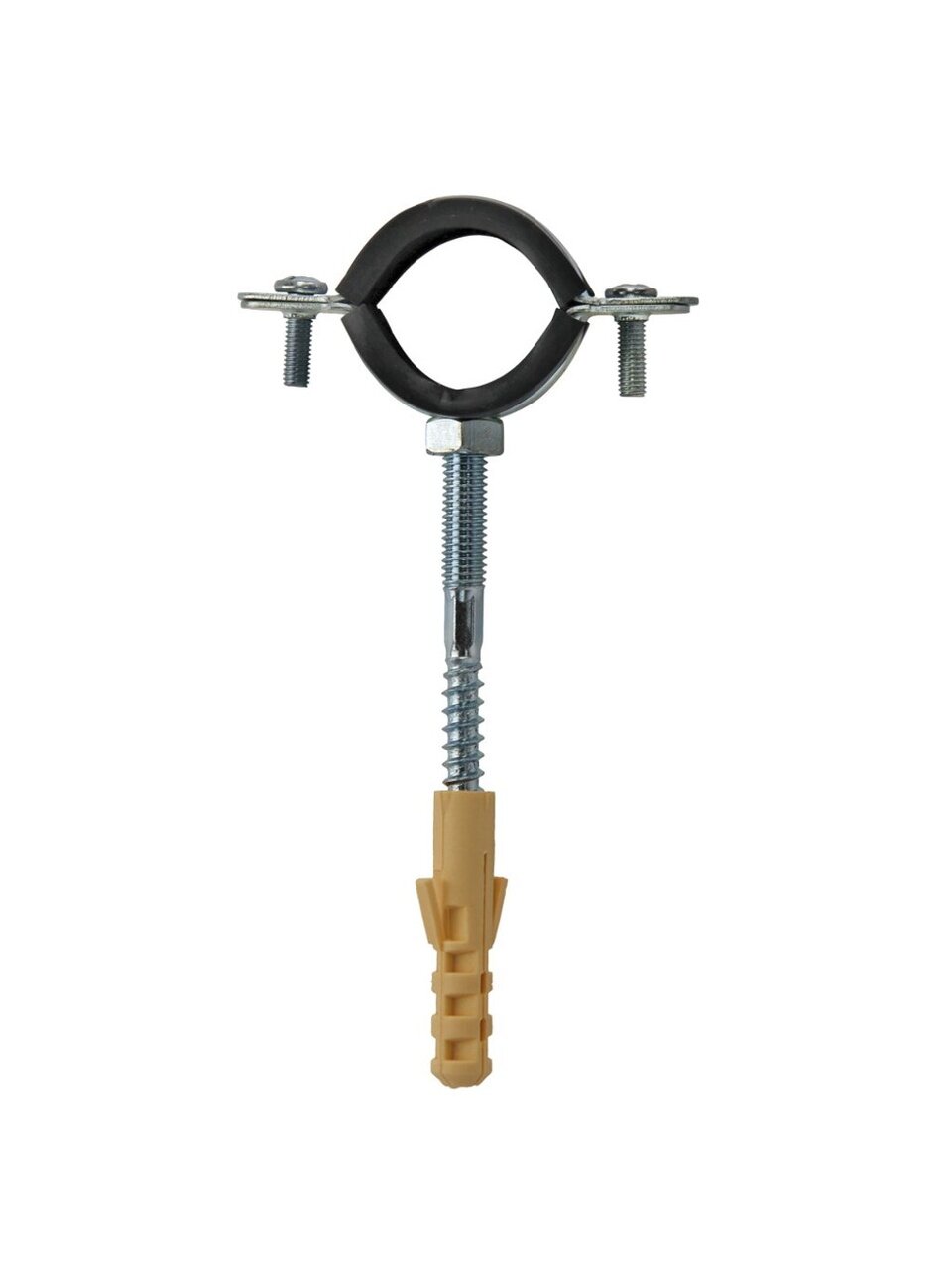 Хомут для крепления трубы, 1", со шпилькой и дюбелем, РосТурПласт, 29193