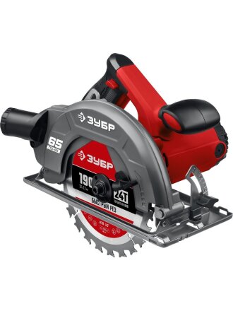 Электропила циркулярная, Зубр, ПД-65, 1600 Вт, 190х20 мм, 65 мм, 4700 об/мин