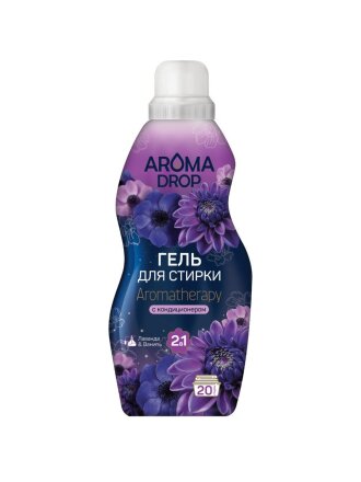 Гель для стирки Aroma Drop, 1 л, универсальный, Лаванда и ваниль 2в1