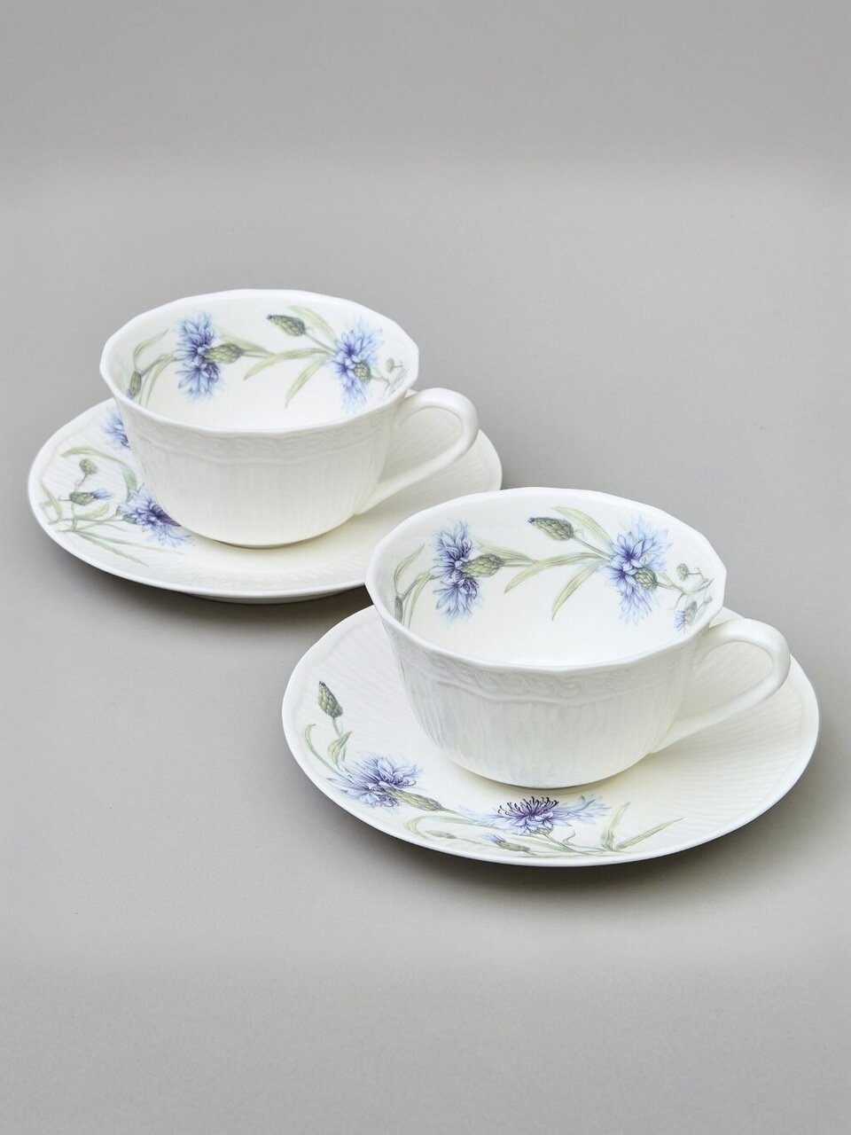 Набор чайный фарфор, 4 предмета, на 2 персоны, 330 мл, Lefard, Васильки, 760-829, подарочная упаковка