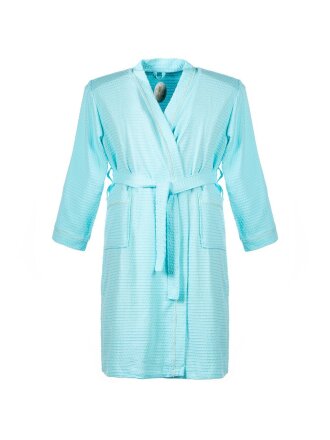 Халат унисекс, вафельный, 100% хлопок, ярко-голубой, L-XL, 48-50, Barkas, AI-1705001