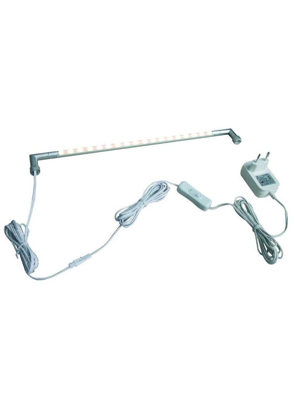 Светильник светодиодный, Uniel, 5.5 Вт, 2800-3200 К, 330 Лм, IP20, 39х4.2х1.2 см, поворотный интерьерный, алюминий, теплый белый свет, серебро, 7999