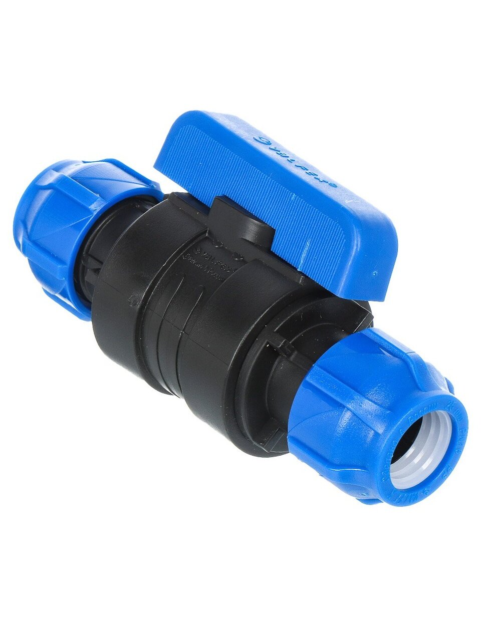 ПНД кран 25х25 мм, шаровой, цанга, Valfex