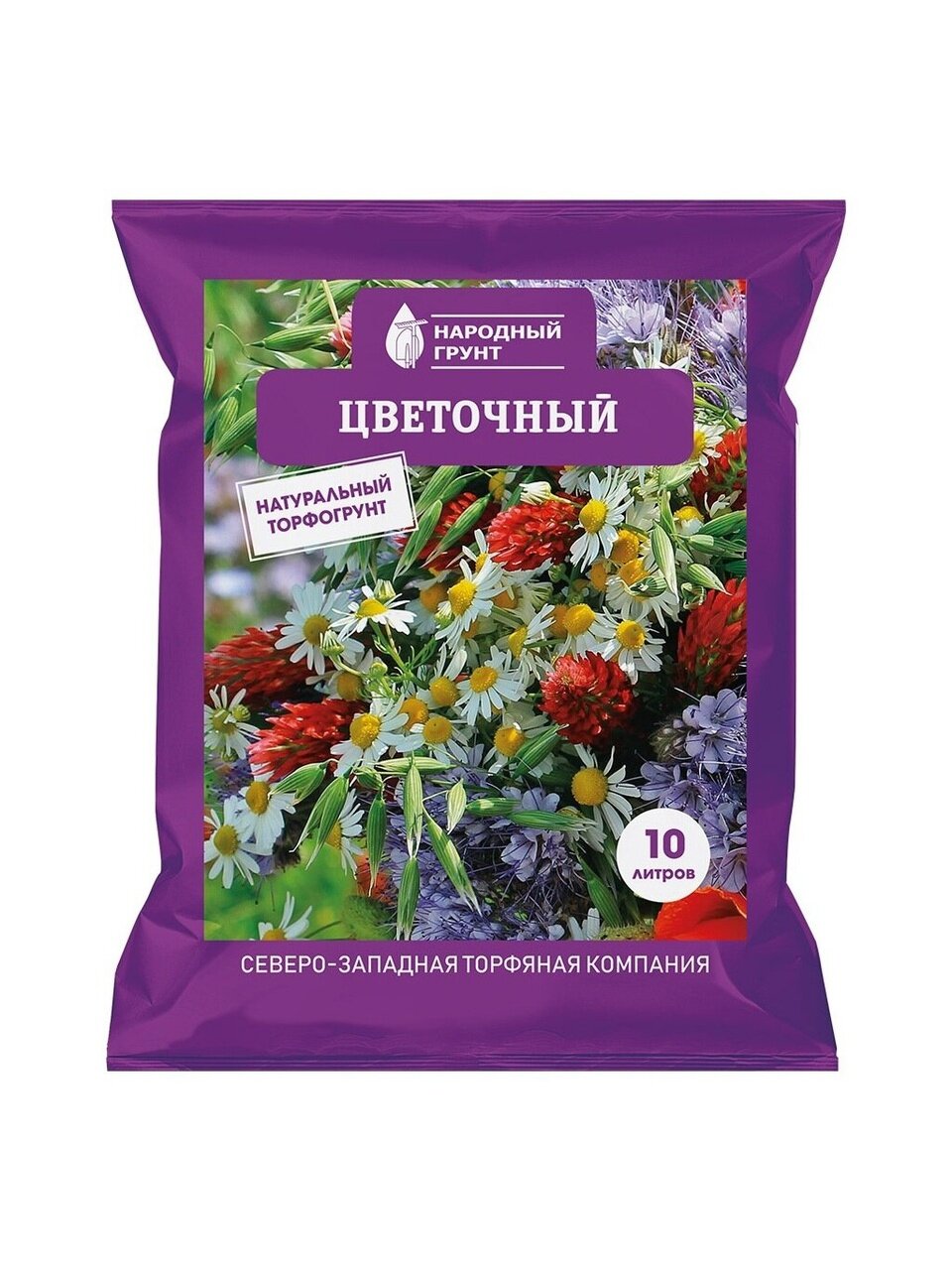 Грунт Народный, для цветов, 10 л, СЗТК