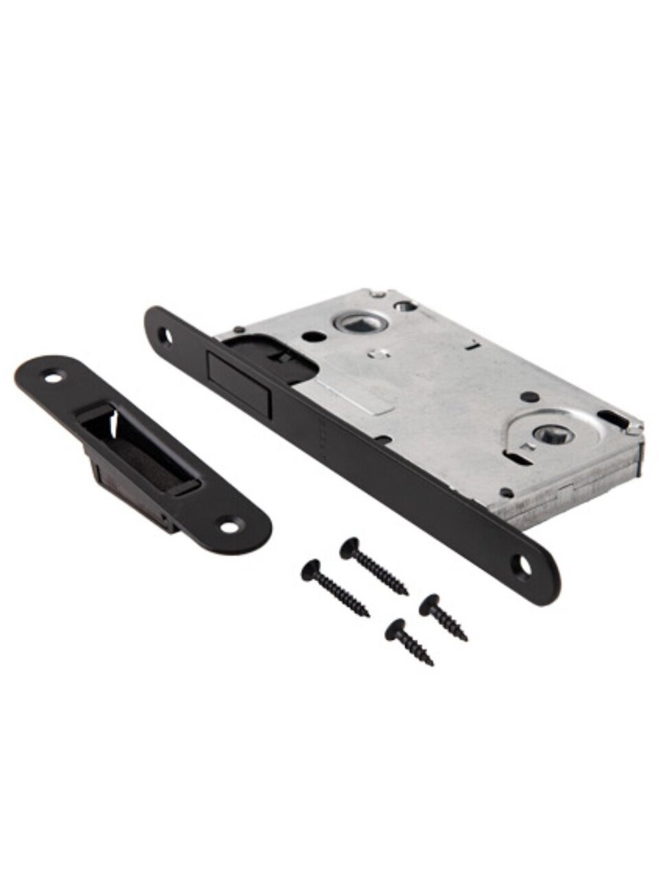 Защелка врезная, Apecs, 5300-M-WC-BLM, 30559, магнит, с фиксатором, без ручек, черная