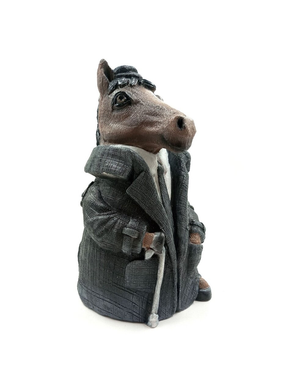 Копилка Символ Года Конь в пальто, 24 см, гипс, G040-24-105K, бежевая