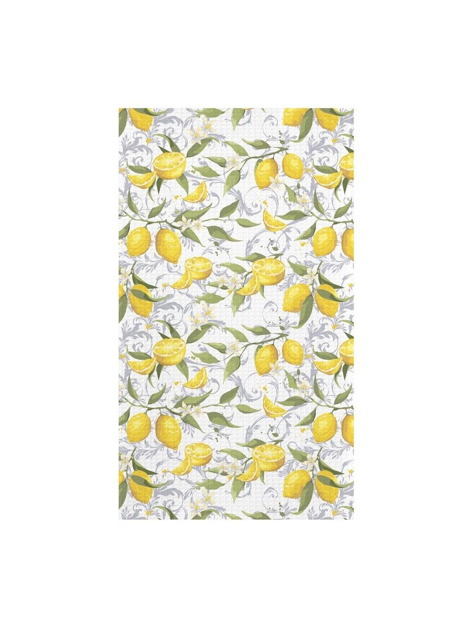 Полотенце кухонное вафельное, 40х70 см, 170 г/м2, 100% хлопок, Самойловский текстиль, Лимонная эстетика, Россия