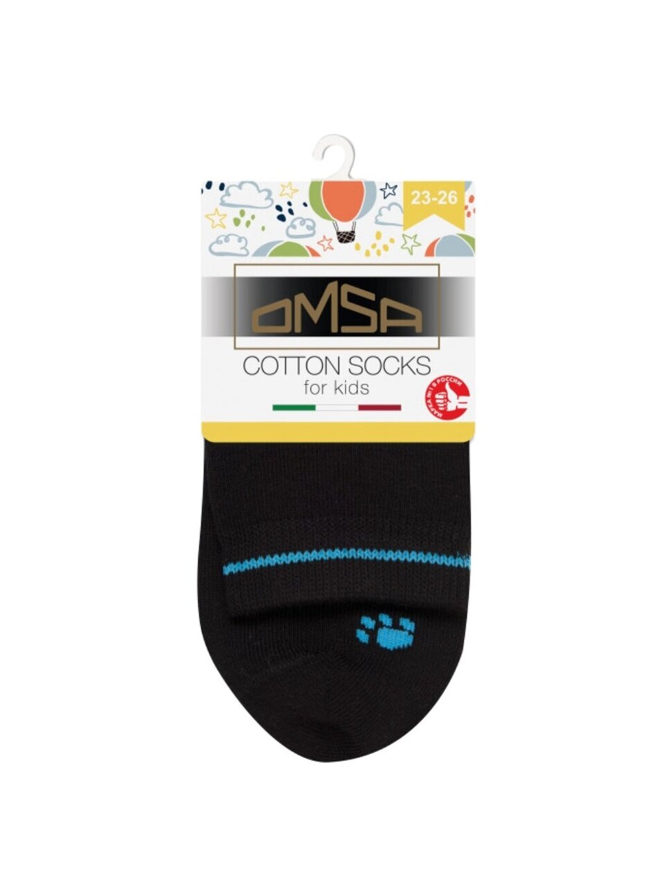 Носки детские Omsa, Calzino, черные, 23-36, 21P61