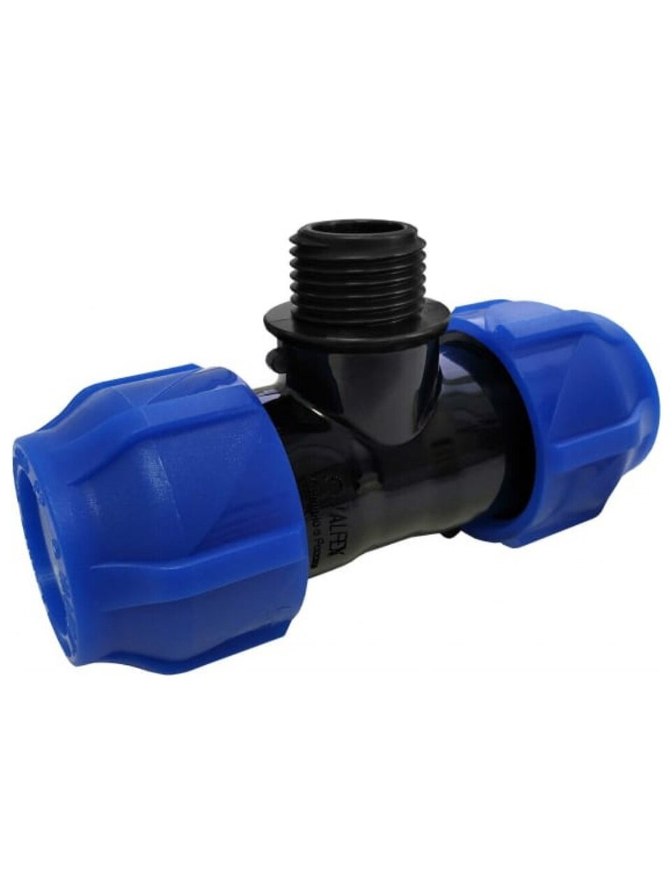 ПНД тройник d63х1 1/4", наружная резьба, переходной, Valfex