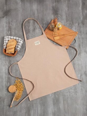 Фартук 60 х 70 см, 100% хлопок, саржа, 220 г/м2, без кармана, Этель, Kitchen, бежевый