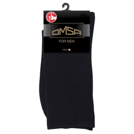 Носки для мужчин, хлопок, Omsa, Classic, черные, р. 42-44, 204
