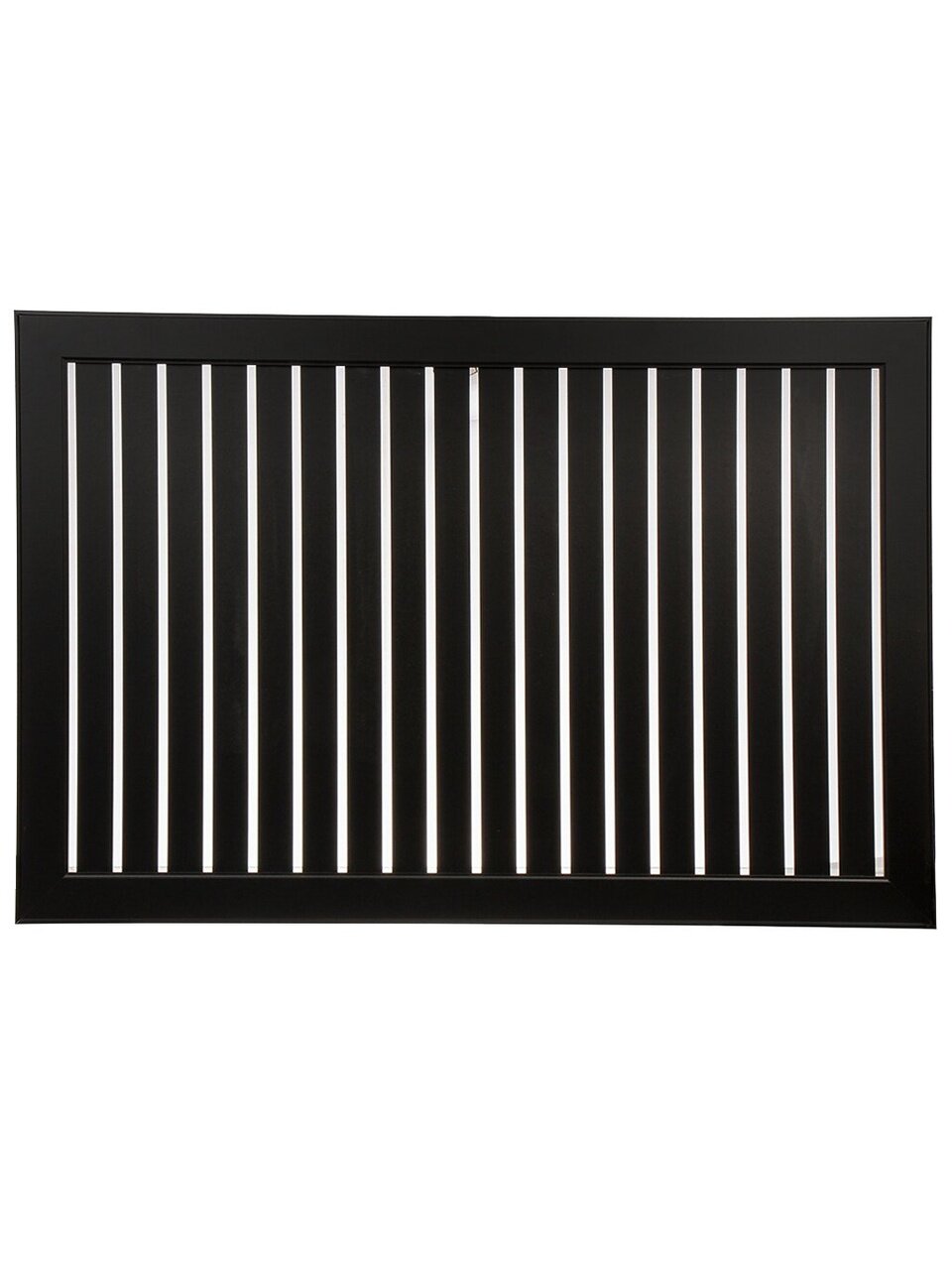 Экран для радиатора, МДФ, 900х600 мм, черный, реечный, Стильный Дом