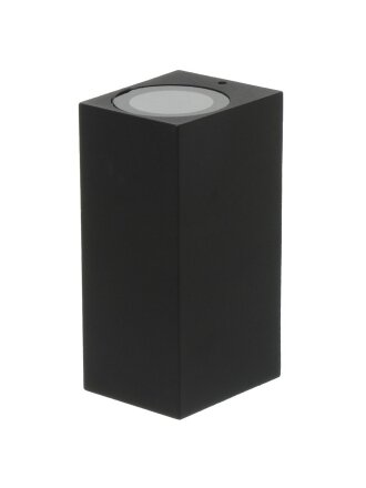 Светильник фасадный General Lighting Systems, GWL-2MR16-GU10-S-IP65, 50 Вт, GU10, на 2 лампочки, IP65, 8х15 см, 2 лампы, IP65, квадратный, черный, 661120