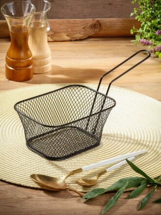 Фритюрница для кастрюли, квадратная, нержавеющая сталь, 14х10.5х6.5 см, Y4-8005