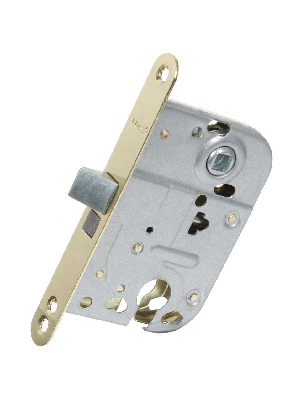 Замок врезной Apecs, 6000-G, 11368, без ручки, цилиндровый, для фин дверей, золотой