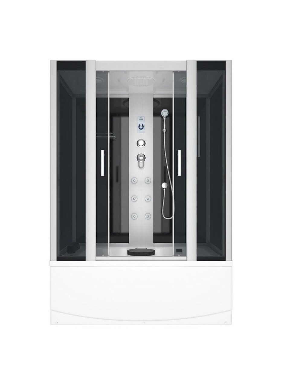 Душевая кабина высокий поддон, 150х80х215 см, прямоугольная, тонированная, Erlit, ER4515TP-C4-RUS