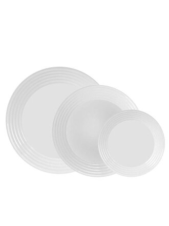 Сервиз столовый стекло, 18 предметов, на 6 персон, Luminarc, Harena, L3270, белый