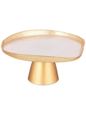 Блюдо стекло, круглое, 21 см, на ножке, Bohemia, Akcam, 339-448