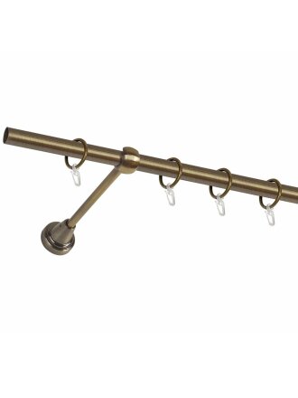 Карниз металл, диаметр 16 мм, СМ-2401/240/1Р, золото, однорядный, 2.4 м