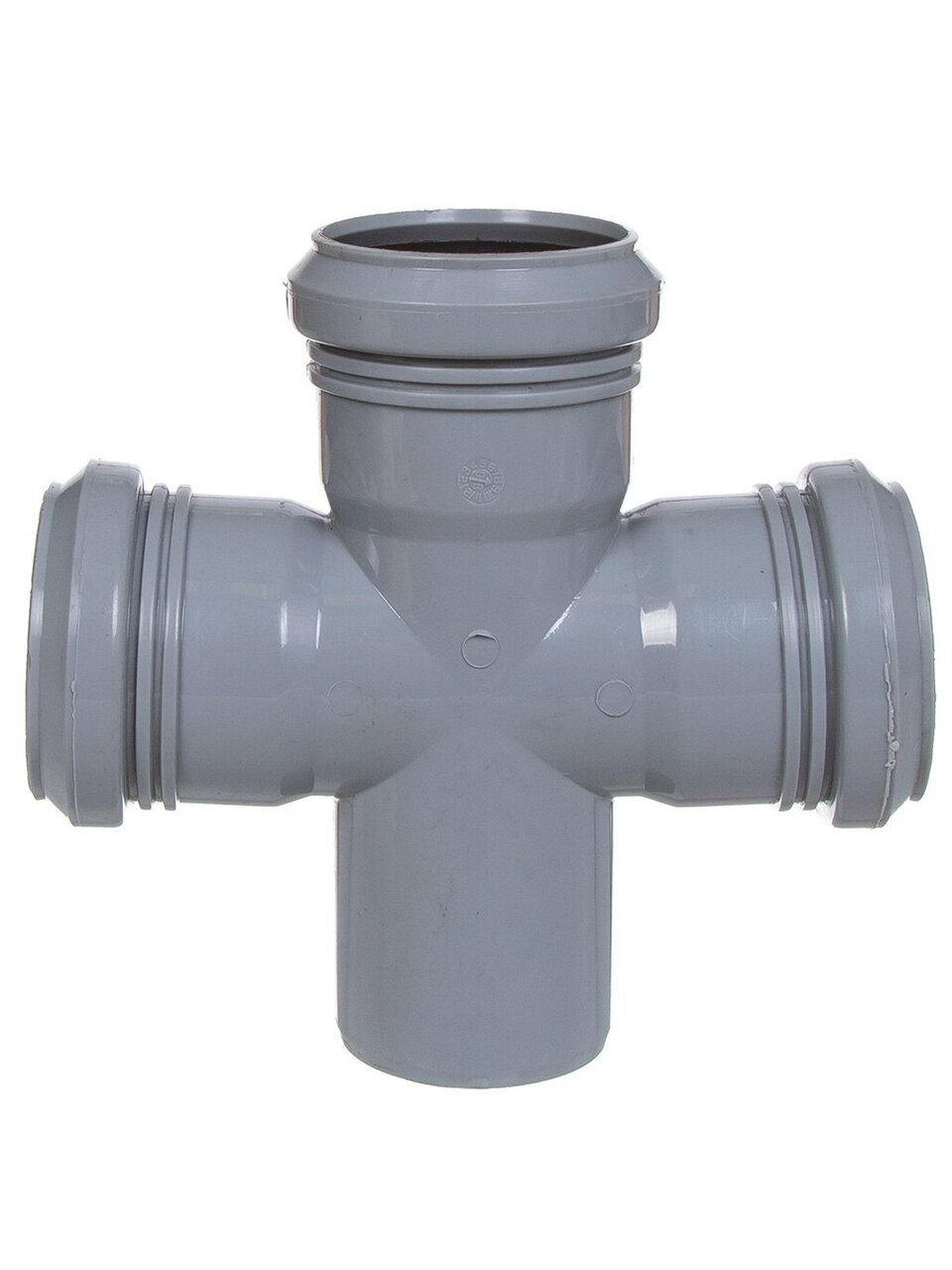Крестовина канализационная одноплоскостная, 50х50х50 мм, 90 °, РосТурПласт, полипропилен, 36527