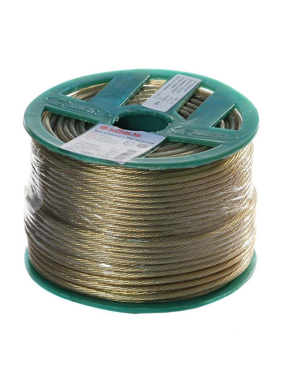 Трос диаметр 4 мм, металлополимер, 100 м