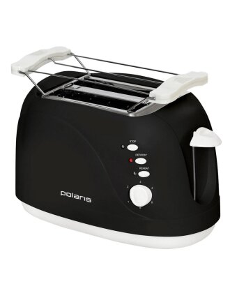 Тостер Polaris, PET 0702L, пластик, 750 Вт, механический, 6 степеней прожарки, черный