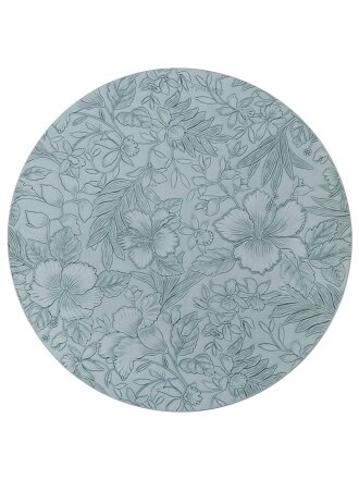 Салфетка декоративная 38х38 см, круглая, голубая, Flora, DMP06