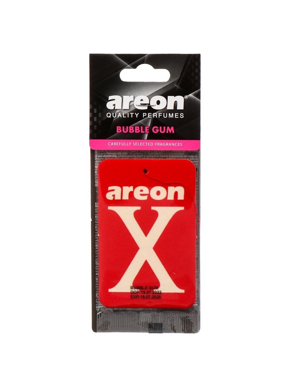 Ароматизатор в машину подвесной, сухой, Areon, Refreshment Liquid Bubble Gum, 704-AXV-014