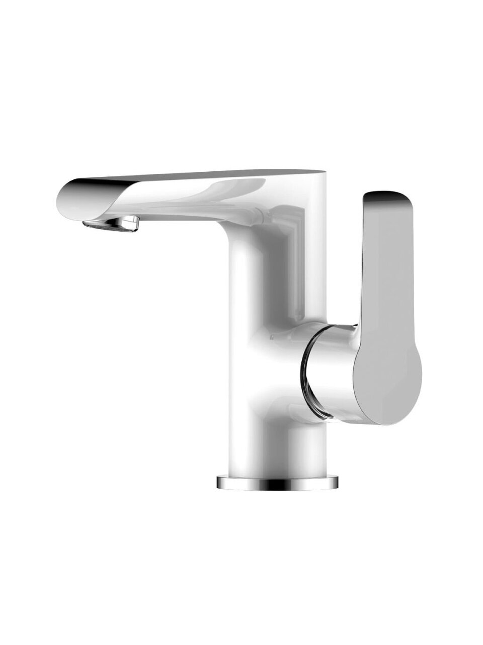 Смеситель для раковины, Rossinka, с картриджем, белый, хром, W35-11