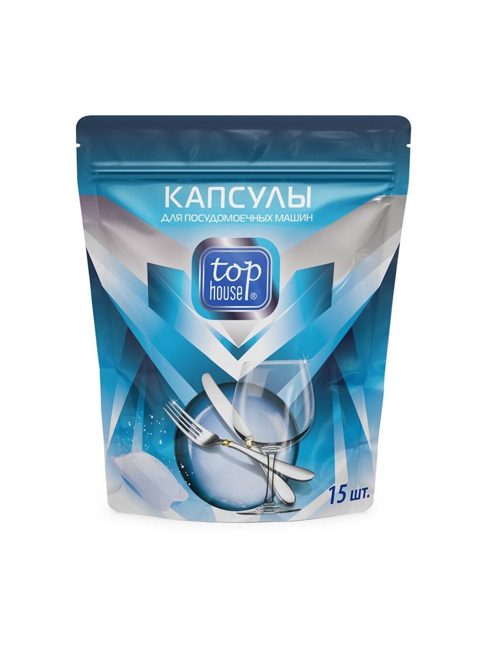 Капсулы для посудомоечной машины Top House, 15 шт