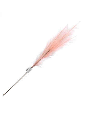 Перо декоративное 90 см, искусственное, коралловое, Y4-7167