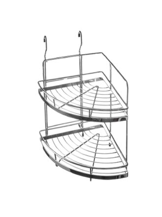 Полка на рейлинг для посуды, угловая, двойная, 25х23х43 см, Vetta, CWJ201F, 481029