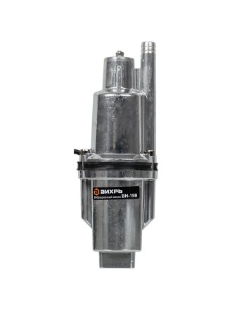 Насос вибрационный, Вихрь, верхний забор, 15 м, 280 Вт, глубина погружения 3 м, максимальный напор 72 м, 1.08 м³/ч, ВН-15В