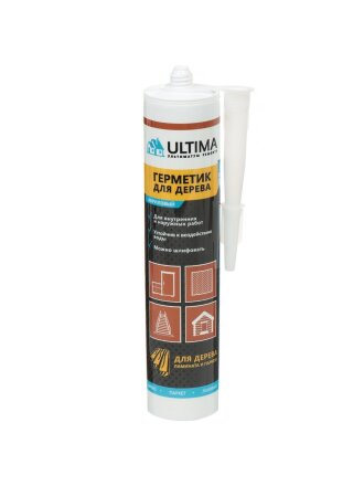Герметик акриловый, для дерева, Ultima, ULTT300, 300 г, тик