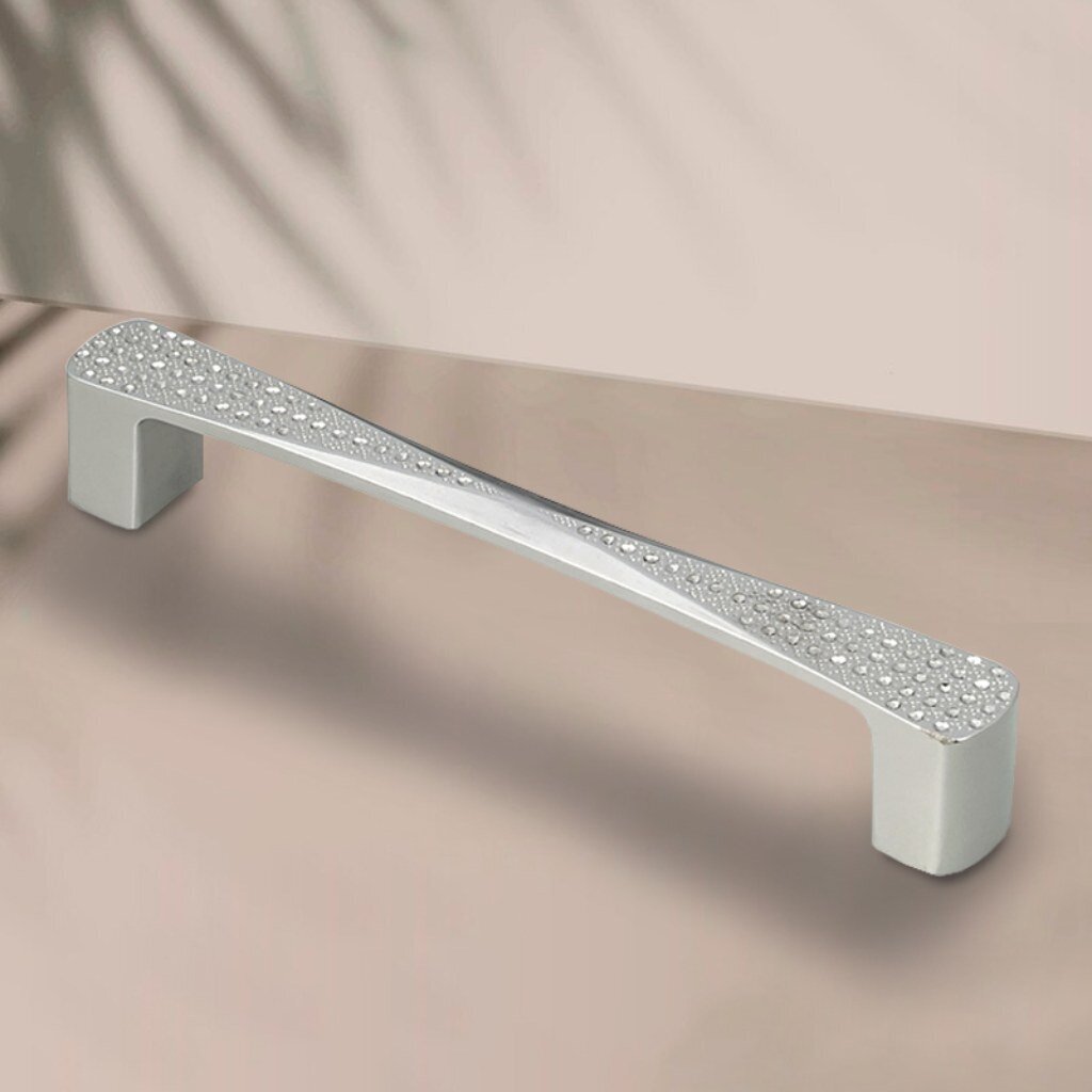 Ручка-скоба мебельная Trodos, ZY-871, 128 мм, ЦАМ, хром, 303291