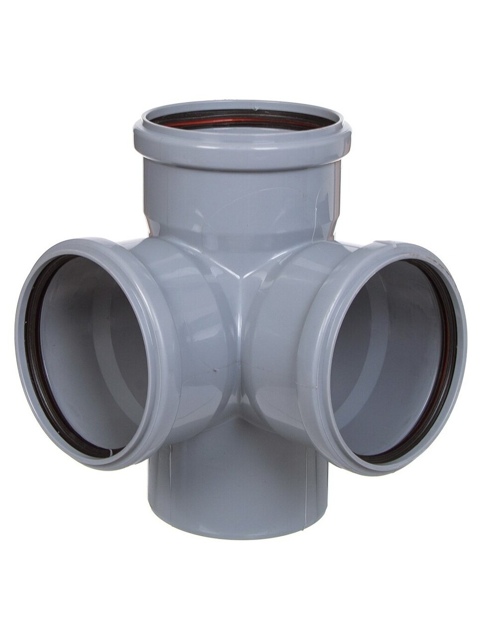 Крестовина канализационная двухплоскостная, 110х110х110 мм, 90 °, РосТурПласт, 36539