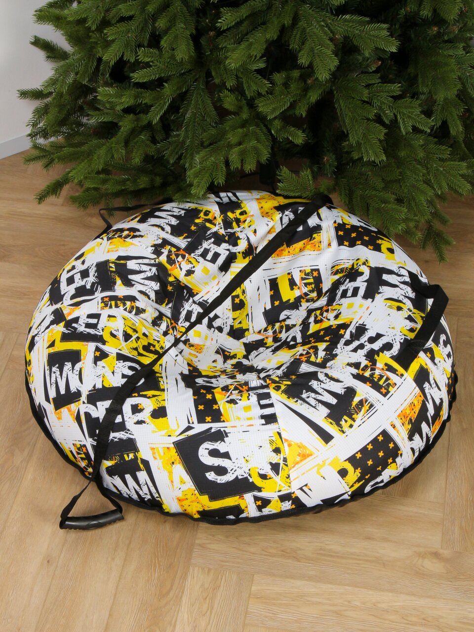 Санки-ватрушка Nika, Snowracer, 90 см, 90 кг, с буксировочным тросом, с ручками, ТБ5К-90/12