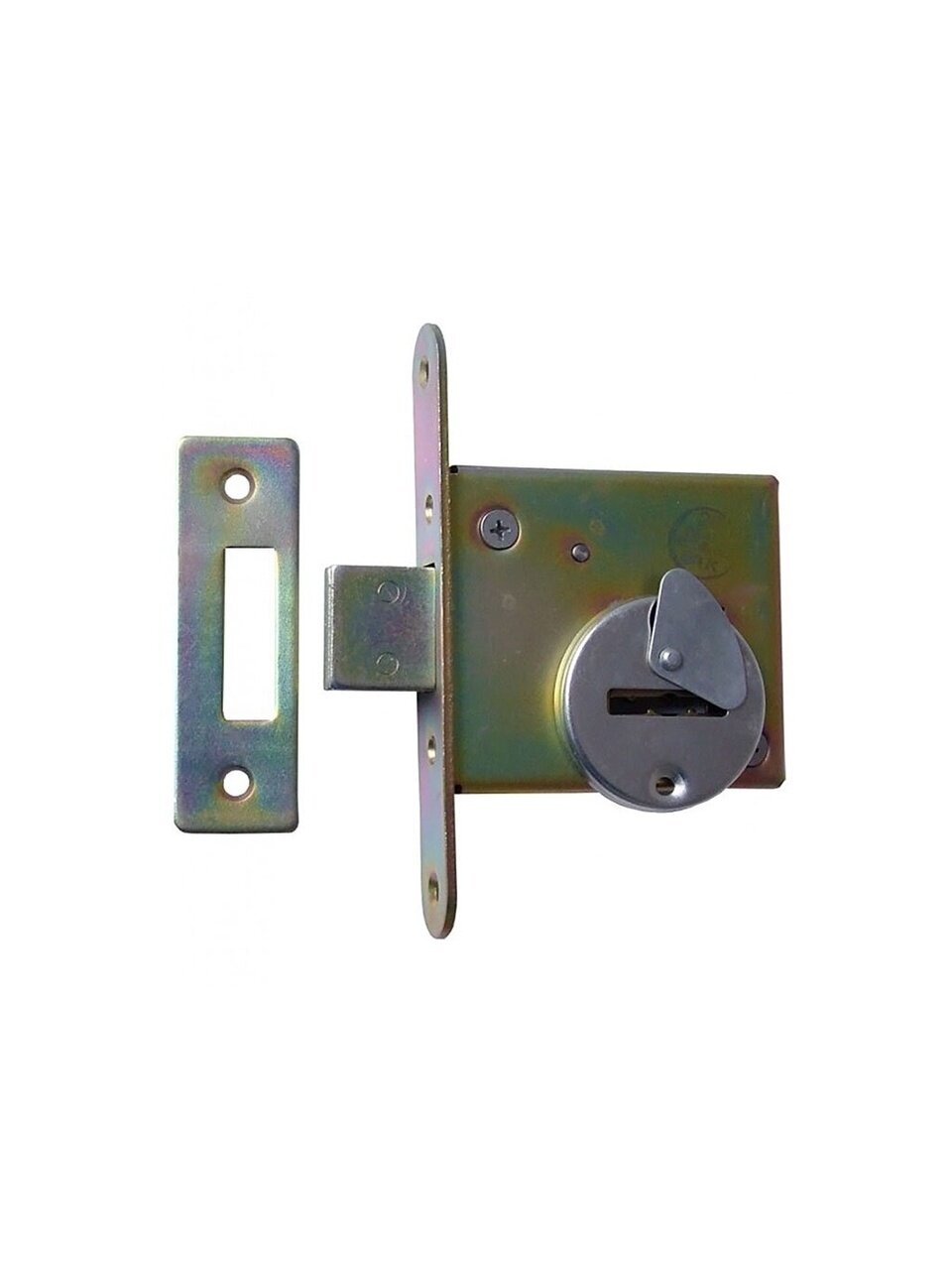 Замок врезной Зенит, 3в8-4.1, БП-00011704, без ручки, сувальдный, 3 ключа, хром