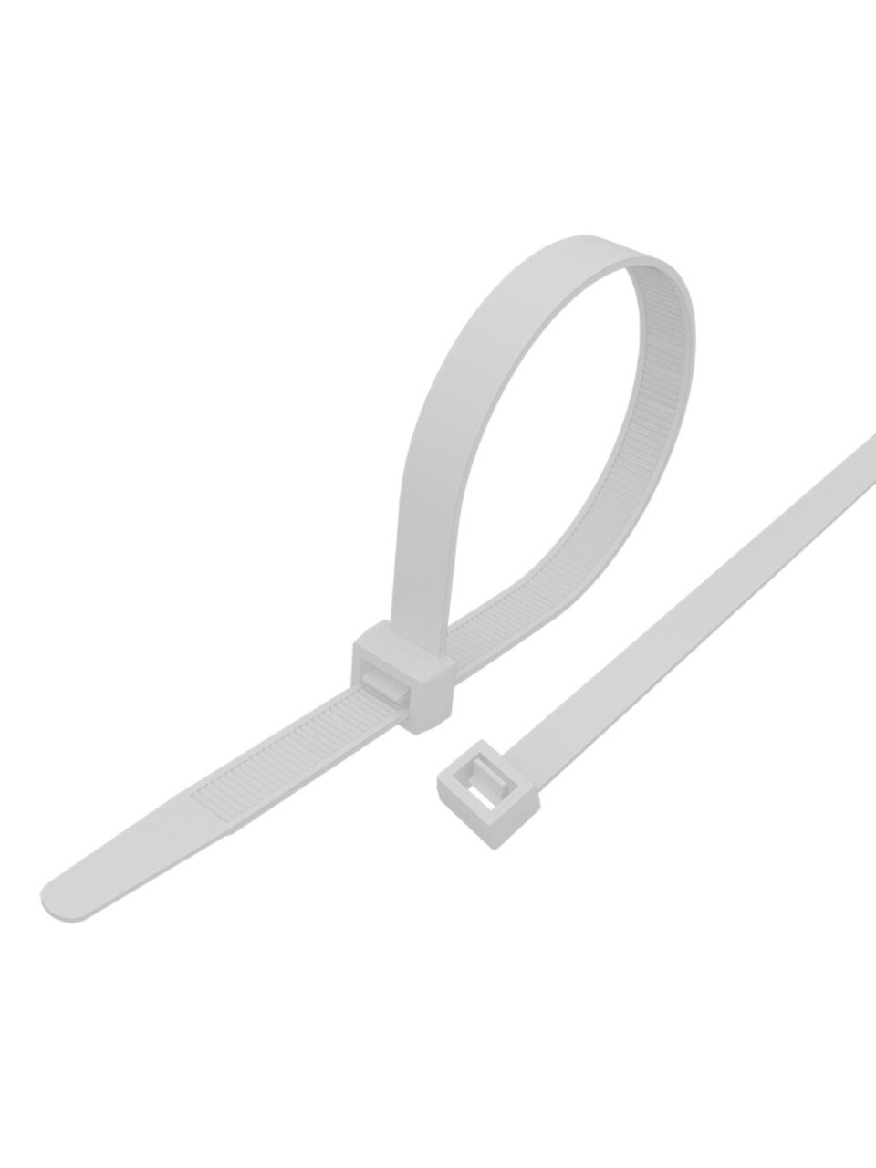 Хомут стяжной кабельный, 4.8х300 мм, нейлон, 100 шт, белый, Rexant, 07-1302