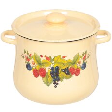 Кастрюля эмалированная сталь, 5.5 л, с крышкой, крышка сталь, Сибирские товары, С2517.3П Кастрюля эмалированная сталь, 5.5 л, с крышкой, крышка сталь, Сибирские товары, С2517.3П